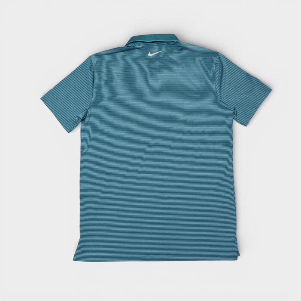 Nike Tour Mens Dri-FIT Golf Polo Shirt Small Striped Mineral Teal FZ7479-379 NEW - Picture 7 of 13